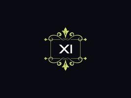 monogramm luxus xi logo, minimales xi luxus logo design vektor