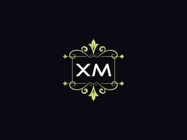 monogram lyx xm logotyp, minimal xm lyx logotyp design vektor