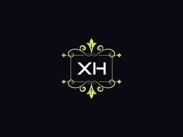 monogramm luxus xh logo, minimales xh luxus logo design vektor