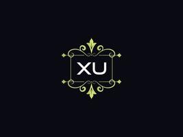 monogramm luxus xu logo, minimales xu luxus logo design vektor