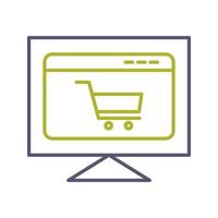 E-Commerce-Website-Vektorsymbol vektor