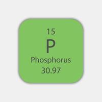 Phosphor-Symbol. chemisches Element des Periodensystems. Vektor-Illustration. vektor