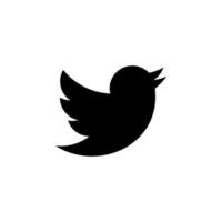 schwarzes Twitter-Logo, schwarzer Twitter-Icon-Vektor, Twitter-Symbol-freier Vektor