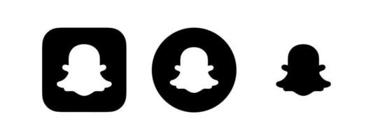 schwarzer Snapchat-Logo-Vektor, schwarzer Snapchat-Icon-Vektor freier Vektor