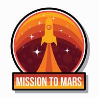 Mission zum Mars-Fleck vektor