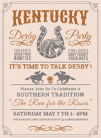 Kentucky Derby Party Einladung vektor