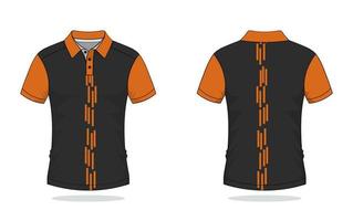 T-Shirt Polo-Design, orangefarbene Vorlage vektor