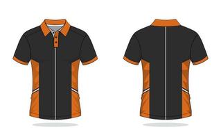 T-Shirt Polo-Design, orangefarbene Vorlage vektor