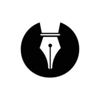 första brev o penna spets ikon för utbildning logotyp och lag symbol vektor mall baserad alfabet