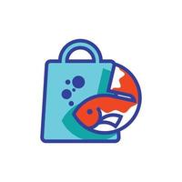 Icon-Shop-Fisch-Logo vektor