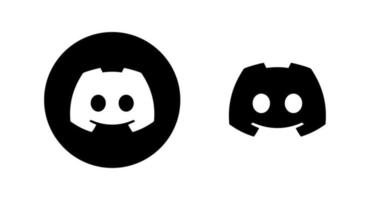 schwarzes Discord-Logo, schwarzes Discord-Symbol, schwarzer Discord-Symbol-freier Vektor