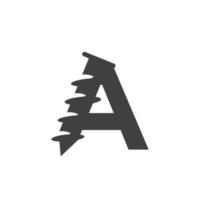 brev en skruva logotyp mall för konstruktion järnhandlare symbol design vektor
