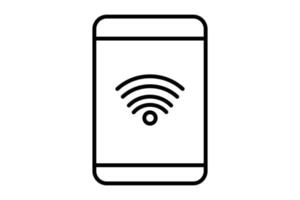 kostenlose wlan-symbolillustration. Liniensymbolstil. einfaches Vektordesign editierbar vektor