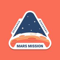 Mars Space Mission Abzeichen Logo Embleme