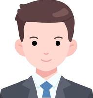 företag man pojke avatar användare person människor slips kostym platt stil vektor