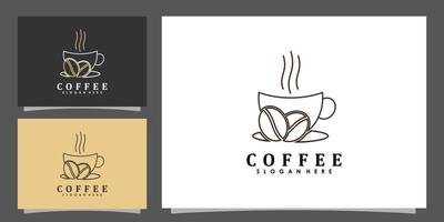 Café-Logo-Design mit Vektor-Kreativkonzept vektor