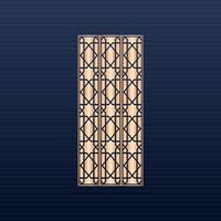 lyx dekorativ mandala design bakgrund i guld Färg -sömlös mönster - dekoration bakgrund - Jali och laser skärande sömlös mönster - aztec gränser uppsättning - laser skära paneler vektor