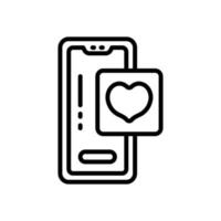 Liebes-App-Symbol für Ihre Website, Ihr Handy, Ihre Präsentation und Ihr Logo-Design. vektor