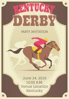 Retro Kentucky Derby Einladungs-Schablone vektor