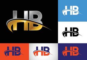 första brev h b logotyp design vektor. grafisk alfabet symbol för företags- företag identitet vektor