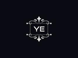 Logo YE Luxus-Logo, abstraktes YE-Logo-Briefdesign vektor