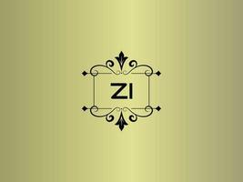 kreativ zi logotyp bild, premie zi lyx brev design vektor