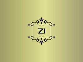 kreatives Zi-Logo-Bild, Premium-Zi-Luxusbriefdesign vektor