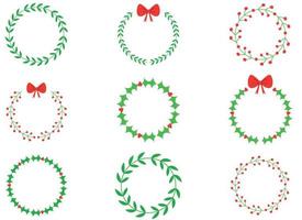 jul krans design illustration isolerat på vit bakgrund vektor