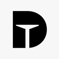 buchstabe d tür logo design kombiniert mit minimaler vektorvorlage für offene türsymbole vektor