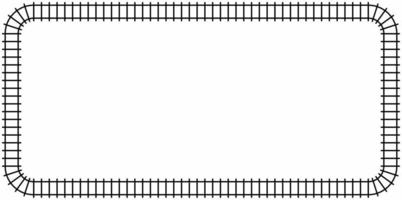 rektangulär järnväg ram med kopia Plats för din text eller design vektor