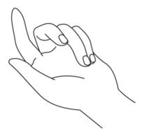 Handgeste oder Zeichen, nonverbale Kommunikation vektor