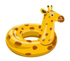 Aufblasbarer Ballon oder Rettungsring Giraffe mit Hals vektor