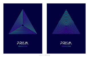 Abstrakte Linie Design Prism Logo Vector Vorlage