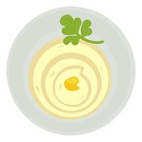 Mayonnaise oder Sauerrahmsauce mit Petersilienblatt vektor
