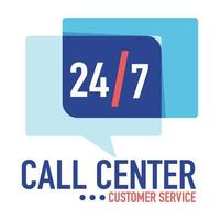 callcenter-kundendienst 24 7 unterstützung für kundenbanner vektor