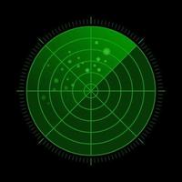 hud grön radar med mål i aktion vektor