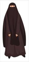 arabicum kvinna bär hijab och slöja, muslim mode vektor