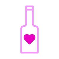 Wein-Symbol Duoton rosa Stil Valentinstag Illustration Vektorelement und Symbol perfekt. vektor