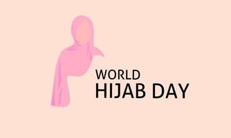 Vektorgrafik des Welt-Hijab-Tages zur Feier des Welt-Hijab-Tages. flaches Design. Flyer-Design. 01. Februar. vektor
