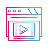 Video-Player-Vektorsymbol vektor