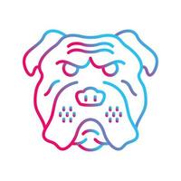 Bulldogge-Vektor-Symbol vektor