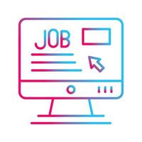 Vektorsymbol für Online-Jobs vektor