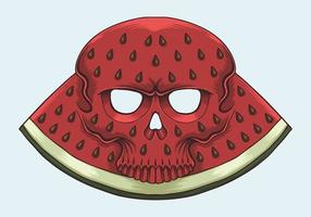 Schädel Wassermelone Vektor-Illustration vektor