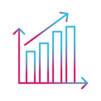 Vektorsymbol für steigende Statistiken vektor