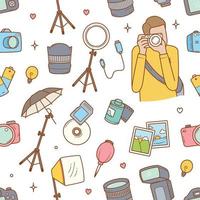 Fotografie doodle Musterdesign Tapetenhintergrund vektor