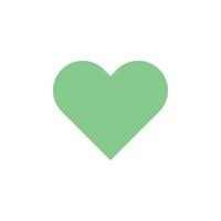 eps10 grünes Vektorherz oder Liebe solide Kunst abstraktes Symbol oder Logo isoliert auf weißem Hintergrund. Herzsymbol in einem einfachen, flachen, trendigen, modernen Stil für Ihr Website-Design und mobile App vektor