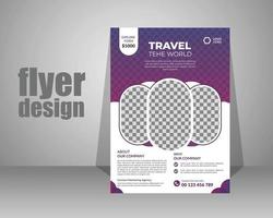 Designvorlage für moderne Reiseflyer oder Poster. kostenloses Tour-Poster-Vorlagen-Set vektor