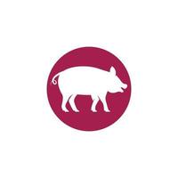 Schwein-Logo-Vorlagenvektor vektor