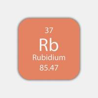 Rubidium-Symbol. chemisches Element des Periodensystems. Vektor-Illustration. vektor