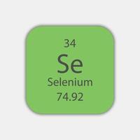 Selen-Symbol. chemisches Element des Periodensystems. Vektor-Illustration. vektor